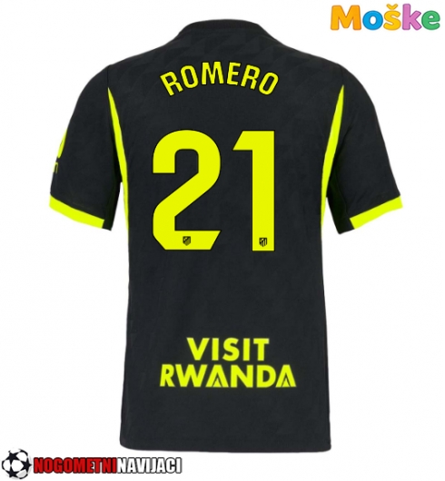 Moške Nogometnih dresov Atletico Madrid Cristian Romero #21 Gostujoči 2026-27 Kratki rokavi Moške Nogometnih dresov Atletico Madrid Cristian Romero #21 Gostujoči 2026-27 Kratki rokavi